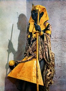 Houten standbeeld van Toetanchamon, Egypte, 1933-1934