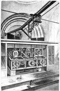 Werkende delen van de klok bij de Royal Exchange, Londen, 1866 door Unbekannt