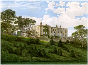 Workington Hall, Cumberland, huis van de familie Curwen, ca. 1880 door Unbekannt