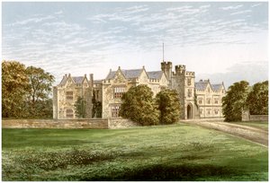 Wytham Abbey, Oxfordshire, huis van de graaf van Abingdon, ca. 1880 door Unbekannt