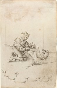 Je bindt een dolfijn aan de staart [fol. 17 recto], ca. 1512-1515 door Unbekannt