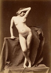 [Jonge Vrouw, Naakt, Van Voren met Hand Over Gezicht], 1860s