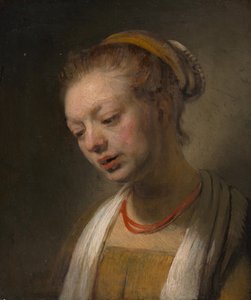 Jonge vrouw met een rode ketting, ca. 1645