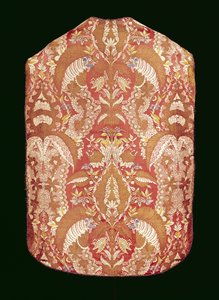 Kazule, kantpatroon zijde, Frans, ca. 1720