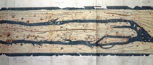Detail van Italië van de Peutinger kaart kopie