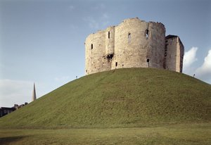 Exterieur van Cliffords Tower, York, North Yorkshire
