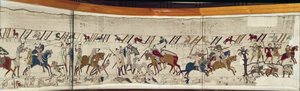 Koning Harold wordt gedood en de Engelsen vluchten, Tapijt van Bayeux door Unbekannt Unbekannt