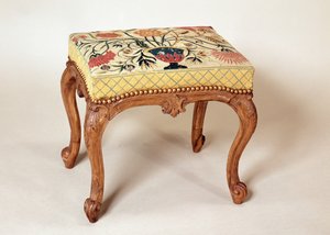 Louis XV kruk in provinciale stijl door Unbekannt Unbekannt
