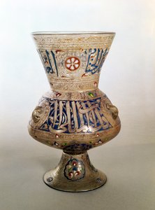 Moskeelamp, met toewijding aan Shibi-Abdania Kafur ar-Rumi, midden 14e eeuw