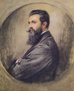 Portret van Theodor Hertzl (1860-1904) door Unbekannt Unbekannt