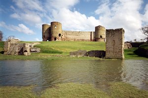 Rhuddlan Castle, Exterieur, Engelse School, 13e eeuw, Noord-Wales, VK