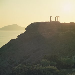 Ruïnes van de Tempel van Poseidon door Unbekannt Unbekannt