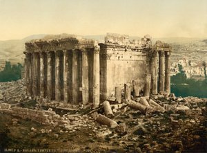 Tempel van Jupiter, exterieur, Baalbek, Heilig Land, (d.w.z. Ba