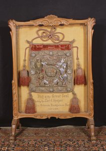 De Zak van het Grote Zegel, gehouden door de Lord Keeper, Sir Orlando Bridgeman (1667-72) door Unbekannt Unbekannt