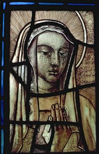 Het hoofd van de Maagd Maria (gerestaureerd)