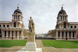 Het Oude Koninklijke Marine College gebouwd door Sir Christopher Wren, Greenwich, Londen, VK door Unbekannt Unbekannt