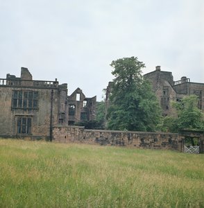 De ruïnes van Old Hardwick Hall