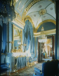 De slaapkamer van de Tsaar in de privé-appartementen van het Grote Kremlin-paleis door Unbekannt Unbekannt