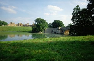 Uitzicht vanaf het meer, Blenheim Palace, Oxfordshire