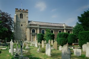 Uitzicht op de St. Lawrence Whitchurch, Little Stanmore, Londen