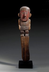 Een Chimu houten figuurmarkering, c.1100-1400 door Unbekannt