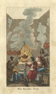 Een Spaanse keuken door Unbekannter Künstler