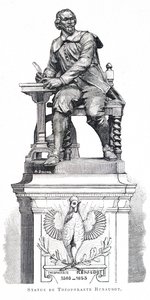 Een standbeeld van Theophraste Renaudot