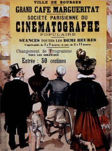 Advertentie voor cinematograaf in Bourges, Frankrijk, ca. 1895 door Unbekannt