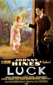 Affiche van de film Luck van Doty Hobart met Johnny Hines 1923 Stomme film