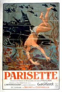Affiche van de film Parisette van Louis Feuillade 1921 (stomme film) door Unbekannt