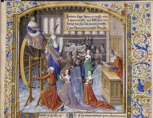 Allegorie van het Rad van Fortuin. Detail. Miniatuur
