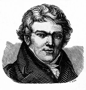 Aloys Senefelder (1771-1834), acteur en Duitse toneelschrijver, uitvinder van de lithografie en drukker - Senefelder, Alois, uitvinder van de lithografie. Illustratie / houtgravure uit: "De wereld in illustraties", uitgegeven door de auteur Dr. Chr. door Unbekannter Künstler