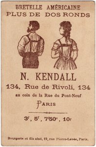 Amerikaanse schouderriem plus ronde rug, reclame voor de Kendall door Unbekannter Künstler