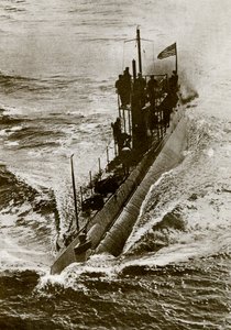 Amerikaanse onderzeeër tijdens de Eerste Wereldoorlog door Unbekannter Künstler