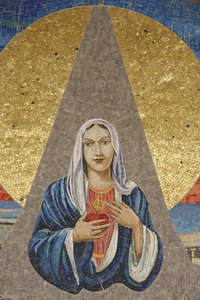 Aankondigingsbasiliek: Italiaanse Maagd (Madonna delle lacrime di Siracusa), Nazareth, Israël door Unbekannt