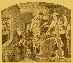 Anthony Woodville presenteert Caxton