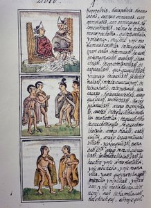 Azteekse samenleving, Boek IV van de Florentijnse Codex, Tweetalige versie in Spaans en Nahuatl, Algemene Geschiedenis van de Dingen van Nieuw-Spanje door William M. Timlin