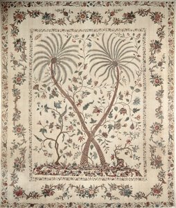 Bedsprei met palmboom motieven van de zuidelijke Coromandelkust, ca. 1770 (katoen) door Unbekannt