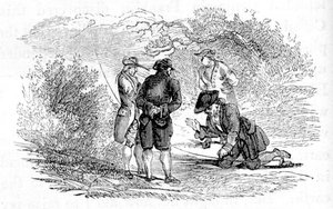 Benjamin Franklin tijdens elektrisch experiment