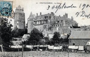 Bretagne, Ille et Vilaine (35), Chateaugiron: buitenaanzicht van het kasteel - Ansichtkaart gedateerd 1904