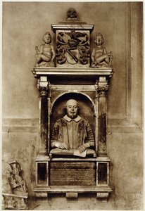 Buste van William Shakespeare en inscriptie