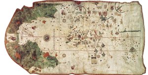 COSA, Juan de la (1460-1510). Cartograaf. Kaart door Juan de la Cosa (1500). SPANJE. MADRID (AUTONOME GEMEENSCHAP). Madrid. Marinemuseum door Unbekannter Künstler