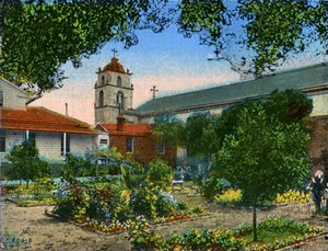 Californië: Missie San Buena Ventura en Tuin