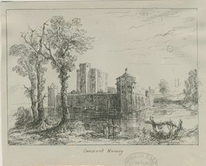 Caverswall Kasteel: inkttekening, nd [?19e eeuw] door Unbekannt