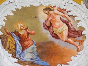 Plafondfresco, Mausoleum van de Habsburgers, Graz, Stiermarken, Oostenrijk, Europa door Unbekannter Künstler