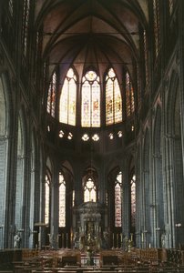 Centraal schip in de Kathedraal van Onze-Lieve-Vrouw Tournai door Unbekannter Künstler