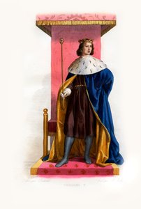 Karel V van Frankrijk genaamd de Wijze, c.1844 (gravure)