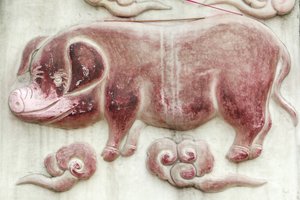 Chinees astrologisch teken. Witte wolkentempel, Peking, China door Unbekannt