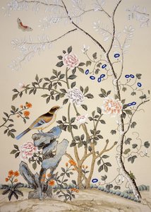 Chinoiserie behang, Marble Hill House, Twickenham, Richmond, Middlesex, VK door Unbekannter Künstler