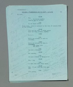 Collectie losse herziene scriptbladen van Marilyn Monroe
